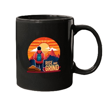Discover Rise and Grind - Sunrise Hustle Motivation Mugs