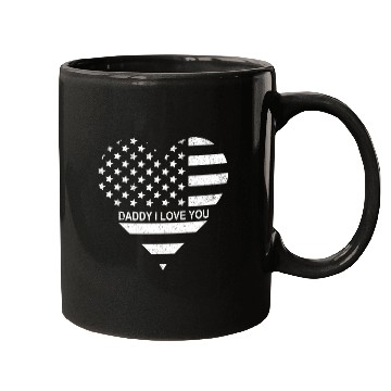 Discover I Love Daddy American Flag Heart Gift Fathers Day Mugs