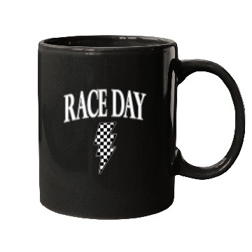 Discover Race Day Checkered Mugs
