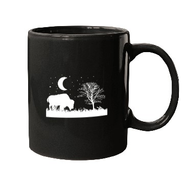 Discover Bison eating Grass Animal Mugs