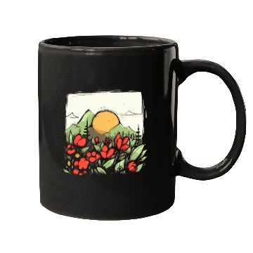 Discover Japan Yellow Sun: Nature and Flowers Mugs