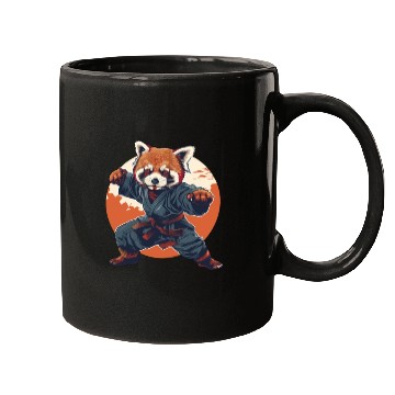 Discover Red panda karate fighting style Mugs