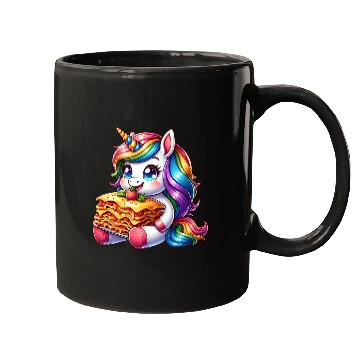 Discover Unicorn Enjoys Italian Lasagna Mugs