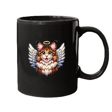 Discover Maine Angel Cat with Wings Mugs