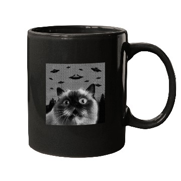 Discover Alien UFO Himalayan Cat Lover Mugs