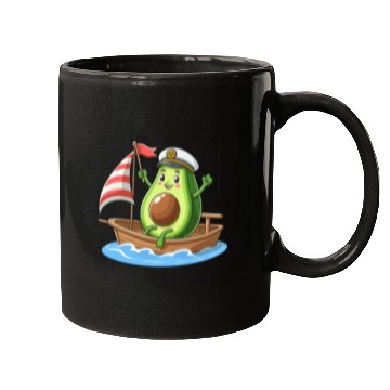 Discover Cool sailing dinghy avocado summer motif Mugs