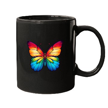 Discover Butterfly rainbow colors nature Mugs