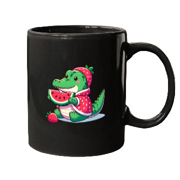Discover Crocodile in watermelon costume Mugs