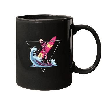 Discover Surfer Skeleton Beach Summer Vibes Mugs