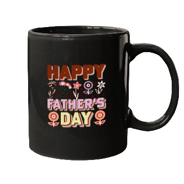 Discover Happy Father's Day Card with Text Mugs