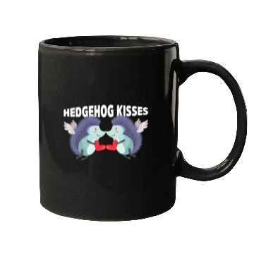 Discover Hedgehog Kisses Funny Two Hedgehog Lover Partner Mugs