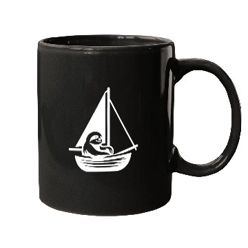 Discover Summer sailing sloth silhouette cool Mugs