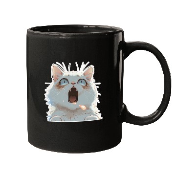 Discover PURRCRAFT - Shocked Cat - A Mugs