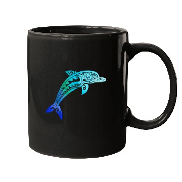 Discover Jumping Dolphin Tribal Mugs