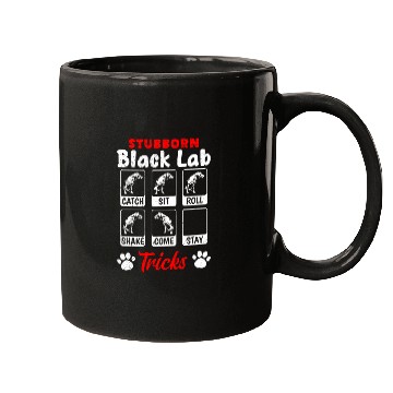 Discover Labrador STUBBORN BLACK LAB TRICKS Labrador Mugs
