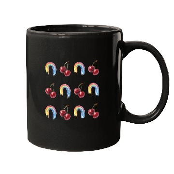 Discover Rainbow Cherries Grid Mugs
