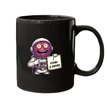 Discover I found Human , Alien sticker Mugs