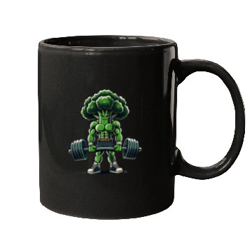 Discover Broccoli Workout Muscular Broccoli Lifting Weights Mugs