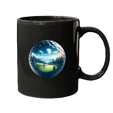 Discover Twilight A Golf Dream Scape Surreal Golfing Course Mugs