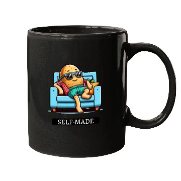 Discover Funny Self-Made Couch Potato Lazy Tired People Mugs