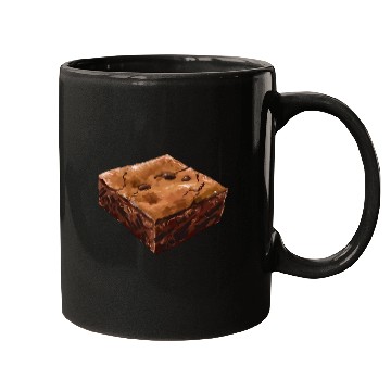 Discover Decadent Chocolate Brownie Illustration Mugs