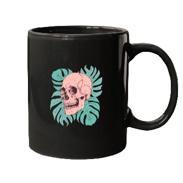 Discover Pink Tropical Skull Mugs