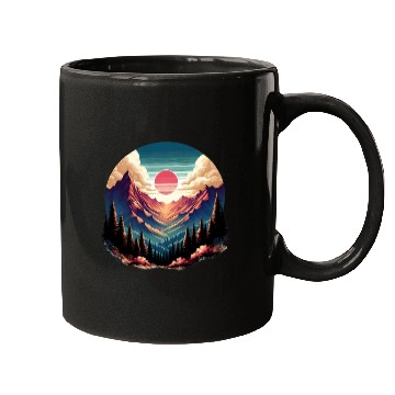 Discover Serene Mountain Sunset Mugs