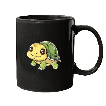 Discover Adorable Smiling Turtle Character Mugs