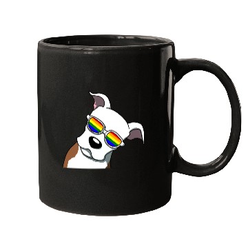 Discover LGBTQ CUTE PIT BULL PRIDE DESIGN Mugs