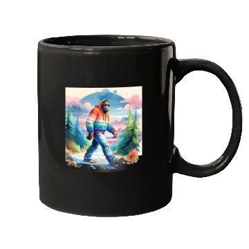 Discover Bฺigfoot Wilderness Wanderer: Retro Ramble Mugs