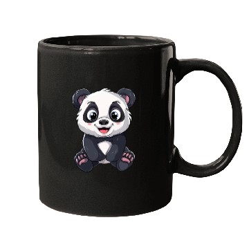 Discover Adorable Panda Cub Portrait Mugs