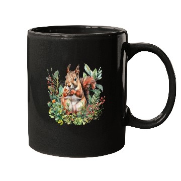 Discover Squirrel Clipart - Woodland Creatures Art, Cute Mugs