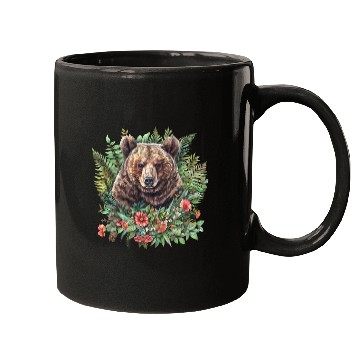 Discover Bear Clipart - Cute Bear Illustrations, Woodland Mugs