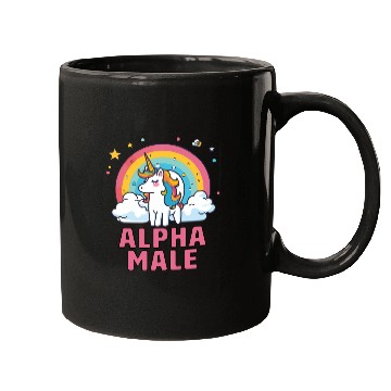 Discover Alpha Male Unicorn Rainbow Mugs