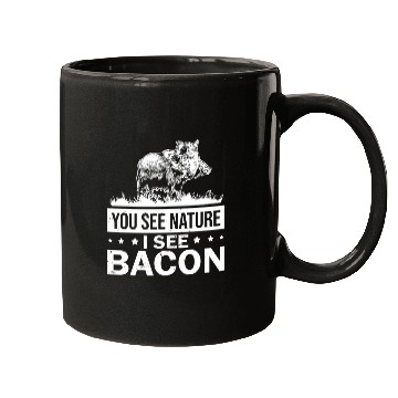 Discover Nature Bacon Wild Boar Hunter Mugs