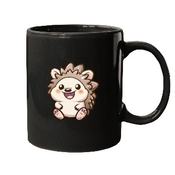 Discover Adorable Smiling Hedgehog Cartoon Mugs