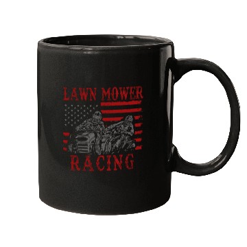 Discover Lawn Mower Racing Gardener Racing Mugs