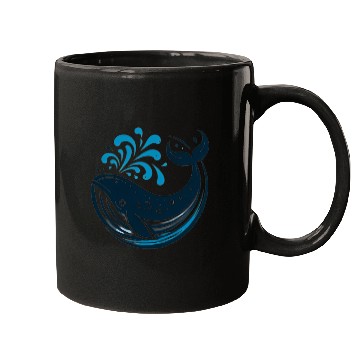 Discover whale in the sea Mugs