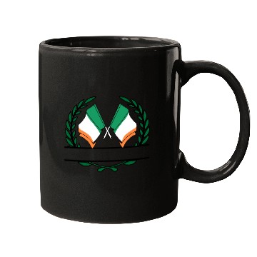 Discover Flags Ireland laurel wreath banner Mugs