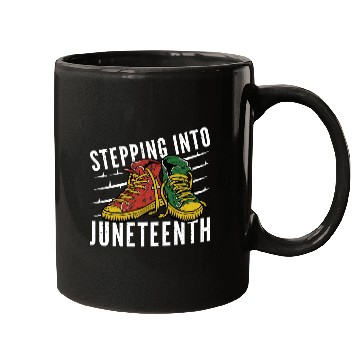 Discover Stepping Into Juneteenth 2024 Afro American Mugs