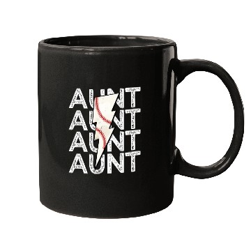 Discover Baseball Aunt Lightning Mugs