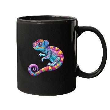 Discover Colorful Chameleon Fantasy Creature Mugs