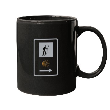 Discover Way of St. James Pilgrim Camino Shell Sign Mugs
