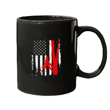 Discover American Flag Arborist For Men Cool Tree Lover Mugs