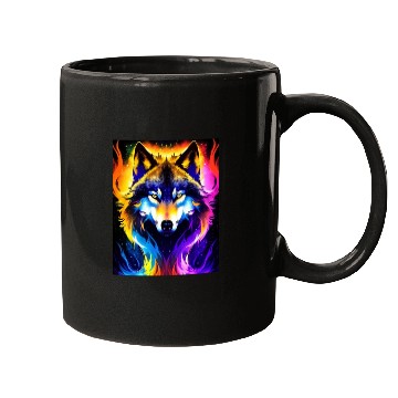 Discover Cosmic Wolf Mugs