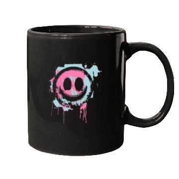 Discover Graffiti Smiley Face - Urban Street Art Mugs