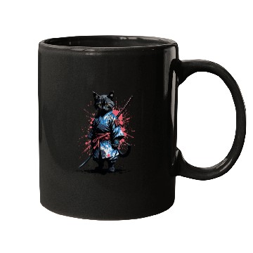 Discover Feline Warrior: Samurai Spirit Mugs