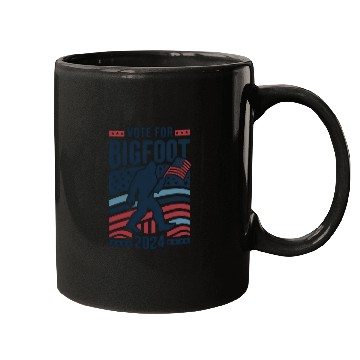 Discover Vote For Bigfoot 2024 Funny Sasquatch Election Mugs