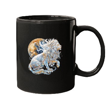 Discover Celestial Lion Images, Mystical Lion, Night sky Mugs