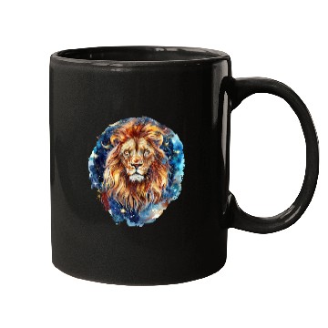 Discover Celestial Lion Images, Mystical Lion, Night sky Mugs